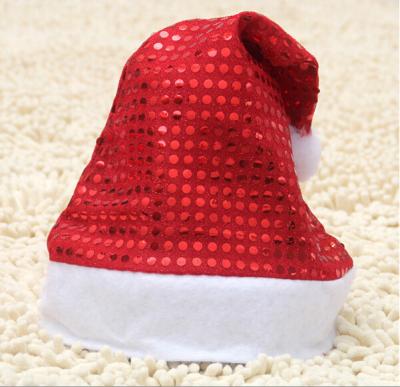 China Sequins Felt Fabric Sequins Flash Christmas Hat for sale