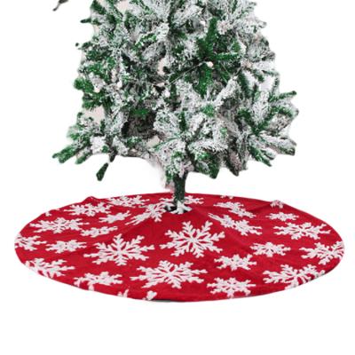 China Red Jacquard Velvet Jacquard Velvet Christmas Tree Skirt For Artificial Christmas Tree for sale