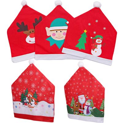 China Felt Fabric Christmas Toilet Set Cover Christmas Chair End Cap for sale