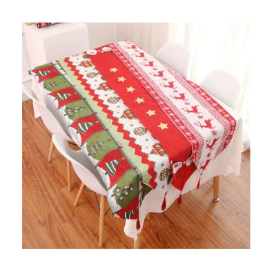 China Waterproof Custom Printed Christmas Tablecloth Flag For Restaurant Table Decoration 178 X 35CM for sale