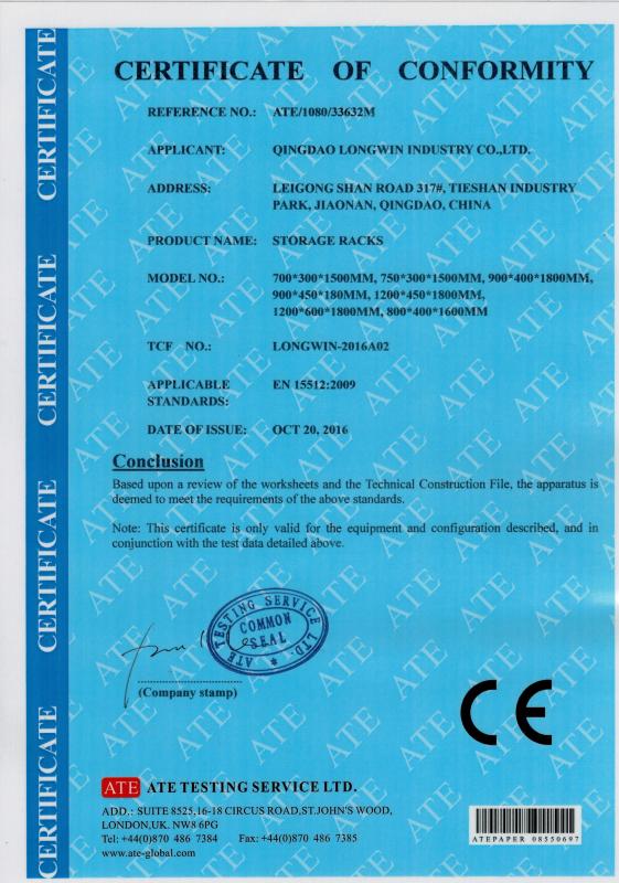 CE - Qingdao Longwin Industry Co., Ltd.