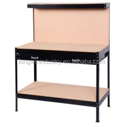 China Sturdy Metal Steel Workbench Corrosion Protection Pegboard DIY Storage Drawer Heavy Duty Table Garage for sale