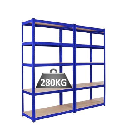 China Corrosion Protection 5 Tier Heavy Duty Metal Shelving Unit Boltless Garage Thrown Storage Rack 180 x 90 x 40cm for sale