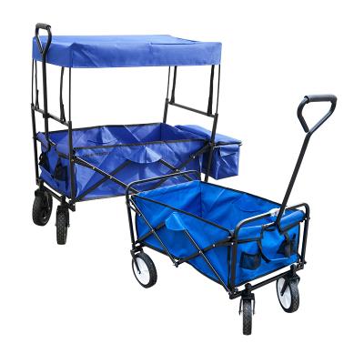 China Heavy Duty Folding Folding Handle Garden Pull Cart Folding Outdoor Camping Wagon for sale