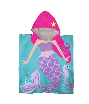 China Child Safe Bath/Pool/Beach Hooded Poncho Towel - Super Soft & Absorbent Cotton FREE SAMPLE Collector Mermaid Kids Towel for sale