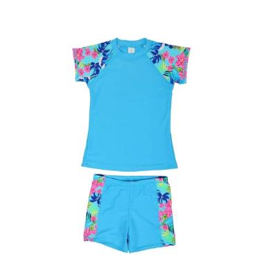 China FREE SAMPLE plus size unisex kids set UV conservative kids split swimsuit two piece swimsuit UPF 50+ for sale