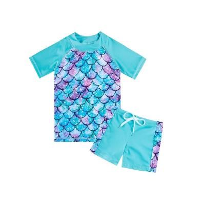 China Free Sample Plus Size Girls Swimwear New Arrival Two Piece Swimwear Set Swimwear With UPF 50+ Sun Protection for sale