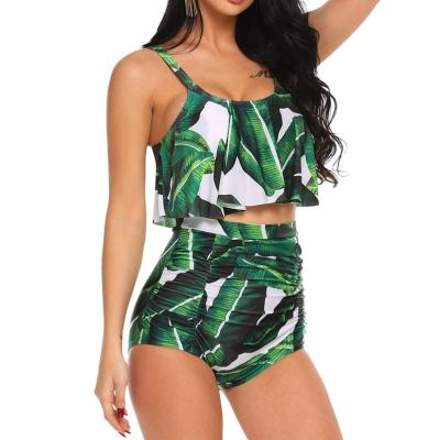 China FREE SAMPLE Size Women's Bikini Set High Waist Floral Swimwear Two Piece Tummy Control Swimsuit Plus Size for sale