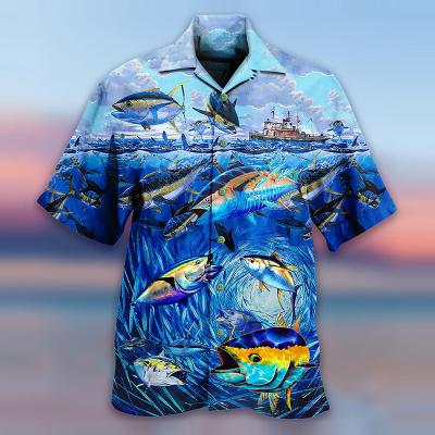 China QUICK DRY All Over Print Summer Shirts Custom Short Sleeves Casual Mens Hawaiian Shirts for sale