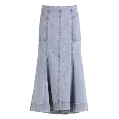 China High waist denim summer soft mermaid woman breathable long skirt long jeans denim wholesale skirt for women ladies fishtail skirt for sale