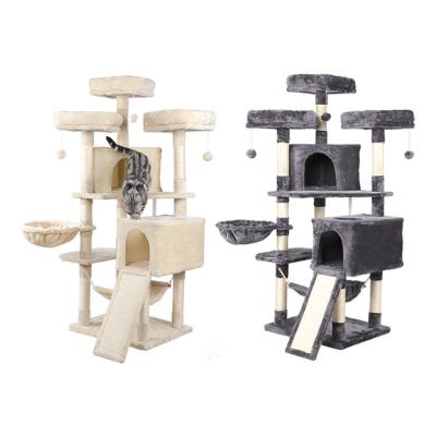 China Viable Hot Sale Variety Styles Cat Tree Tower Modern Wooden Luxury Cat Tree for sale