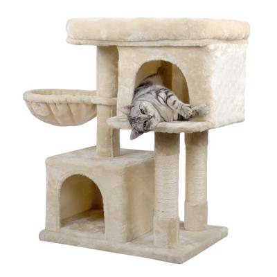 China Stocked Alibaba online shopping 2021 new wooden cat tree for sale