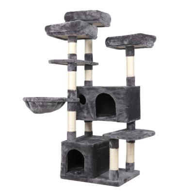 China High Stocked Cat Scratcher Luxury Cat Furniture Cat Scratching Wooden Climbing Tower Cat Tree for sale