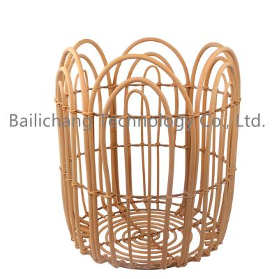 China Modern Factory hot sales  hot style portable handmade towel indonesia rattan storage laundry woven  Clothes towel basket for sale