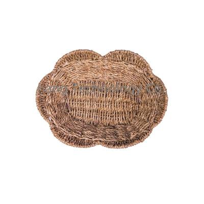 China Public places/homeuse Hot Sale Professional Lower Price woven vegetable rattan seagrass woven round storage basket for sale