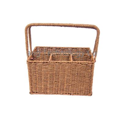 China Public places/homeuse New Design Professional natural multi purpose woven coil seagrass rattan  picnic basket for sale