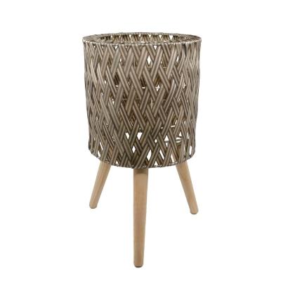 China Modern New Design Professional gray home decor rattan plant flower pots baskets for plants basket outdoor for sale