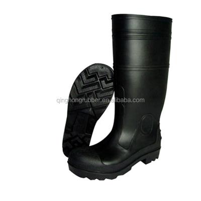 China Factory High Quality WORKING BOOTS Men's Shoes PVC Gun Boots Tall With Steel Toes Cap Safety Steel Boots for sale