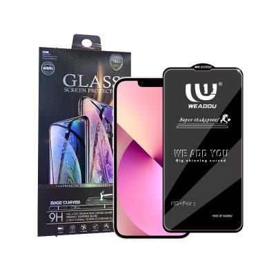 China Anti-scratch weaddu Glue Edge Full Glue Phone Protector Screen Tempered Glass Screen Protector For iPhone 13 for sale