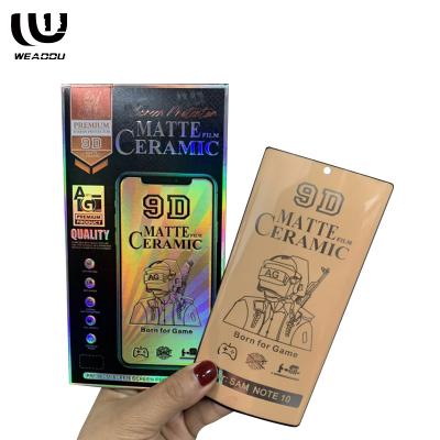 China Anti-scractch for Samsung s20plus screen protector curve 9d ceramic matte shinning hydrogel big frosted s21 ultra full glue screen protector for sale