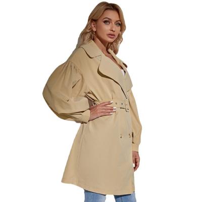 China Factory direct sale winter breathable double breasted trench coats for ladies for sale