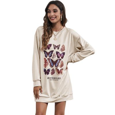 China Chinese Factory Price Anti-wrinkle Long Sleeve Printing Crewneck Sweatshirt For Women for sale