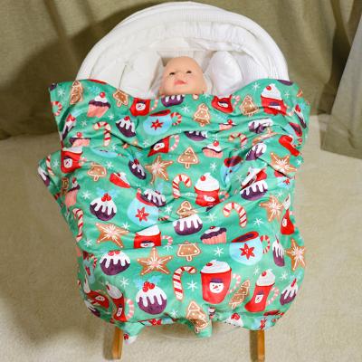 China Machine Washable Custom Christmas Pattern Digital Printing Double Layer Minky Throw Dotted Blanket For Newborn Baby for sale