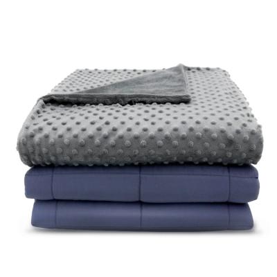 China Anti-pilling 13% Off Double Quilted Soothing Minky Weighted Blanket Intimate Warm Removable Throw Best Blanket For Adults for sale