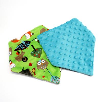 China Sustainable Hot Sale High Quality Machine Washable Material Minky Baby Burp Bibs for sale