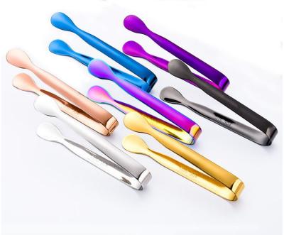 China Advanced 304 Stainless Steel Quality Guarantee Factory Supply Multiple Color Ice Cube Tongs for sale