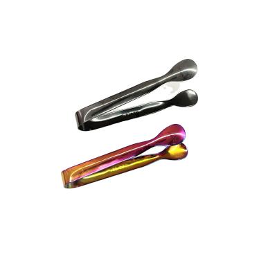 China 304 stainless steel recommend various colors professional metal ice tongs wholesale for sale