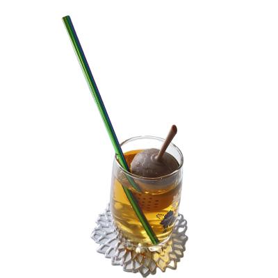 China modern popular colorful wear resistant 304 stainless steel coffee tea drinks filter straw for sale