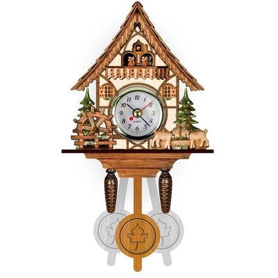 China Cuckoo Product Nordic Antique Popular Alarm Clock Wall Clock Retro Amazon Style Living Room Clock Home Die Wanduhr for sale