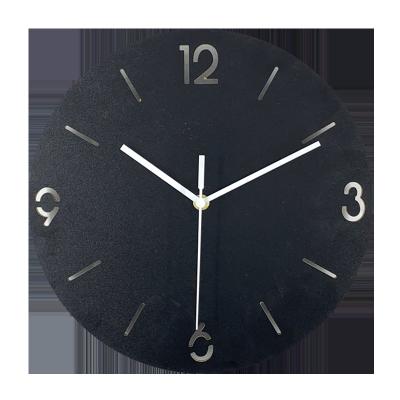 China Antique Style 12In Modern MDF Carving Wooden Wall Clock Reloj De Peeled for sale