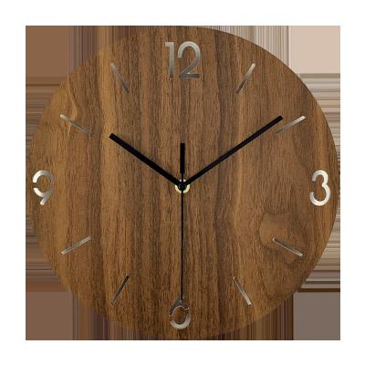 China Modern Antique Style 12In MDF File Carving Wooden Wall Clock Reloj De Pared for sale