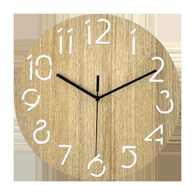 China Modern Antique Style 12In MDF File Carving Wooden Wall Clock Reloj De Pared for sale