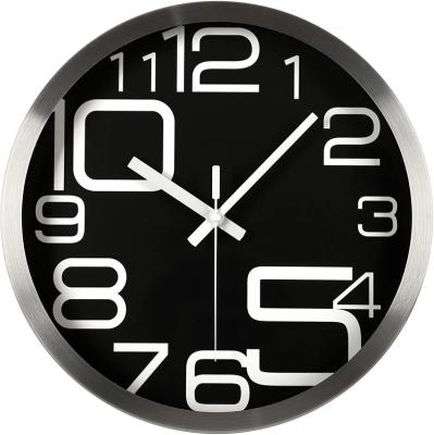 China 12In Style Modern Antique Fashionable NUMERAL Metal Polishing Wall Clock For Living Room Bedroom Decor for sale