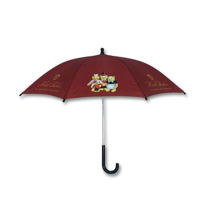 China Novelty Little Bear Family Patterned Rain Proof Cute Cartoon Style Brown Kids Umbrella For Ages 4 8 for sale