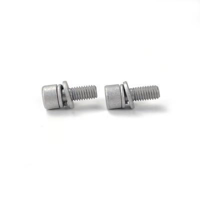 China Socket Three Hexagon Stainless Round Dacromet Combination Pan Head Screw With Spring Washer for sale