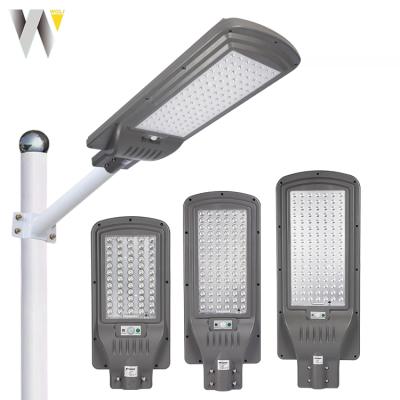 China High Brightness Outdoor Road Lighting Ip66 Waterproof 100w 200w 300w Integrated All In One Led Solar Street Light for sale