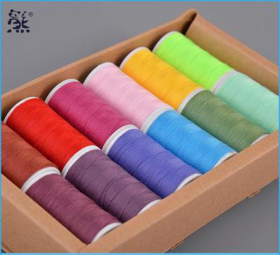 China High Tenacity 100 Yards Spun Colorful Polyester Sewing Thread Set Sewing Threads 40/2 200 For Home Sewing Machine for sale