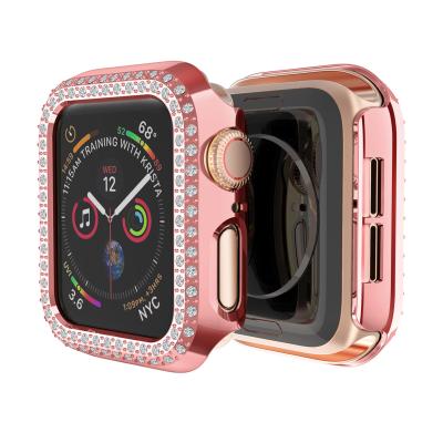 China Smart Watch Bling Cover For Apple Watch Case Accessories Glitter Protector iWatch Bumper Series 3 45mm 41mm 44mm 40mm 42mm 38mm 4 5 6 Se 7 for sale