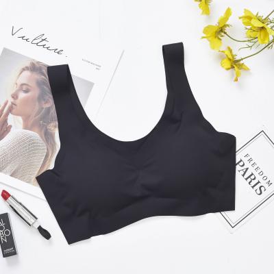 China Wholesale QUICK DRY Wireless Bralette Wireless Ice Yoga Sports One Piece Sleep Production Factory Laser Cut Lift Up Traceless Seamless Bra for sale