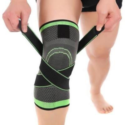 China Breathable Adjustable Elasticity Relieve Muscle Joint Pain Sports Compression Adjustable Knee Brace for sale