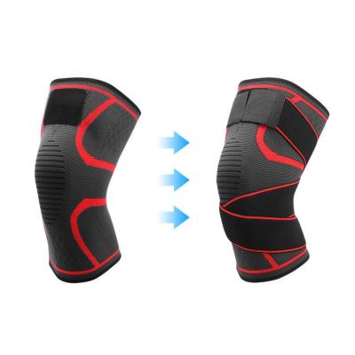 China High Elastic Professional Custom Printed Logo Adjustable Compression Neoprene Knee Sleeve for sale