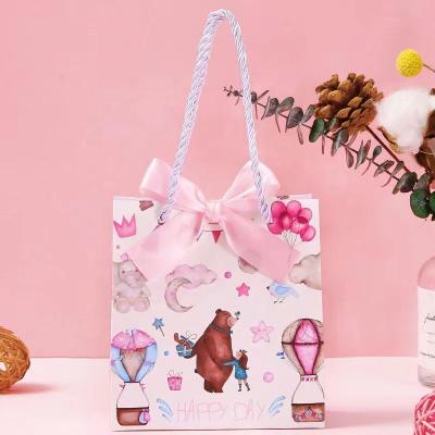 China Cute Recycled Wedding Paper Bag Insist Wind Paper Gift Bag Birthday Paperbag Recycled Paper Bag Gift Materials Packing Bag High End Bag for sale