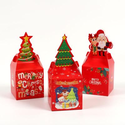 China Wholesale Custom Recyclable Christmas Cardboard Christmas Cookie Box White Christmas Gift Boxes for sale