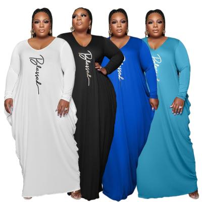 China Breathable Women's 5XL Long Sleeve Faith Party Loose Causal Loose Oversized Breathable T-Shirt Plus Size Maxi Dresses for sale