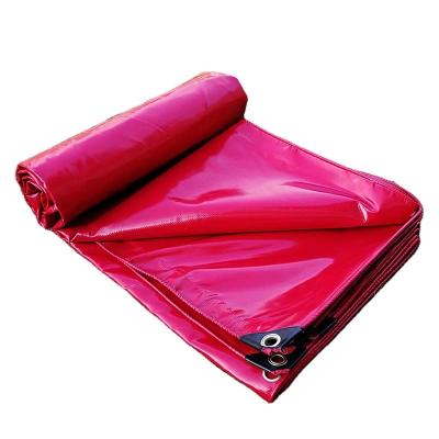 China Water Resistant Reinforced Eyelets Tarpaulin Durable PVC Coated Tarpaulin For Parking Lot Cover for sale