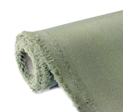 China Defiant Waterproof Heavy Duty Waterproof UV Resistant Tear With Grommets Cotton Polyester Olive Green Canvas Tarpaulin For Tractor Cover for sale